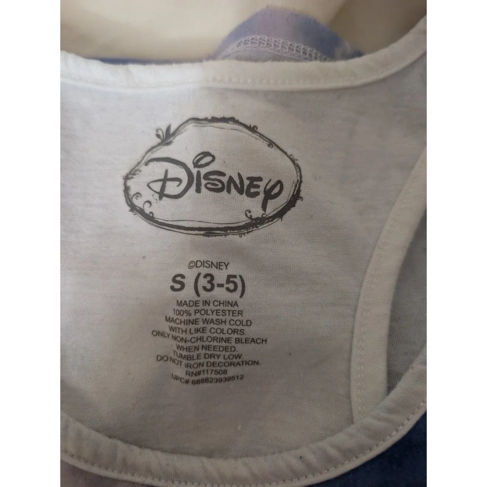 Disney Small Razor Back Tank Top Purple Tie‎ dye Mickey